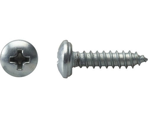 Vis à tôle av. tête demi-ronde 3,9x19 mm zinguée, 1000 pièces Vis à tôle à tête bombée avec empreinte cruciforme