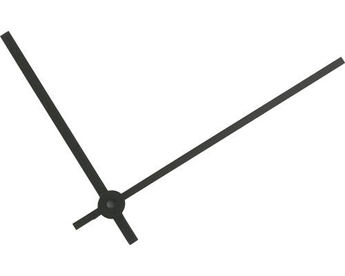 Uhrzeiger Alu schwarz matt 100/75 mm