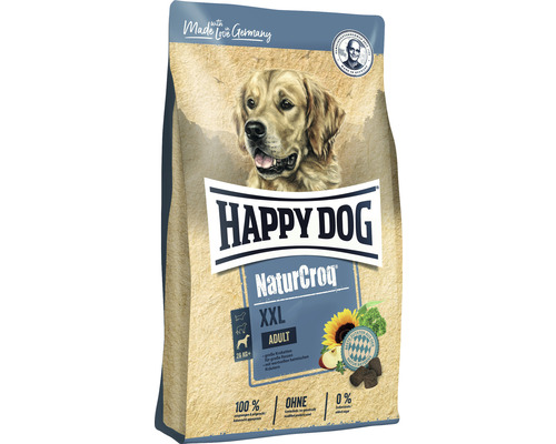 Croquettes pour chien HAPPY DOG NaturCroq XXL 15 kg Happy Dog NaturCroq XXL Adult nourriture sèche pour chiens en sac