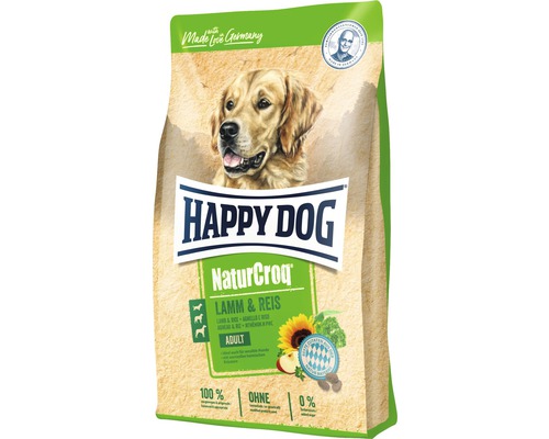 Hundefutter trocken HAPPY DOG NaturCroq Lamm & Reis 4 kg Happy Dog NaturCroq Trockenfutter Lamm und Reis für erwachsene Hunde
