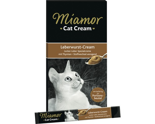 Friandise pour chat Miamor crème de foie 6 x 15 g