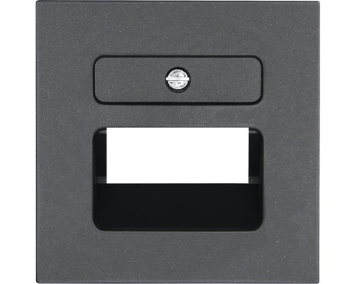 Cache pour unité de raccordement universel Kopp 371715552 Athenis 55 anthracite Boîte aux lettres noire, fente d''insertion