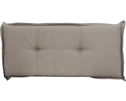 Galette d'assise pour banc Madison Panama 110 x 48 cm coton polyester gris clair-beige