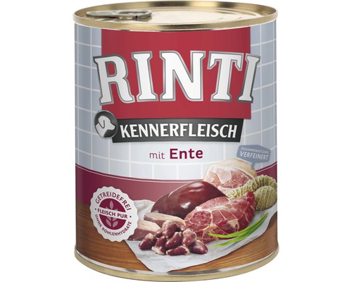 Pâtée pour chien RINTI canard 800 g