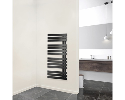 Radiateur design BREDA 1060X500 mm anthracite mat raccordement en bas à droite