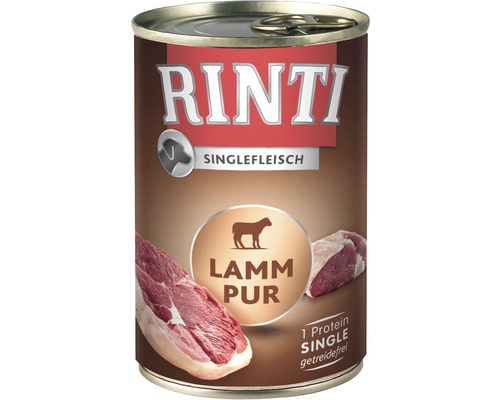 Pâtée pour chien RINTI Sensible agneau pur 400 g