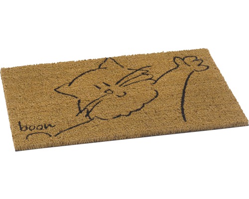 Paillasson avec motif de chat et inscription