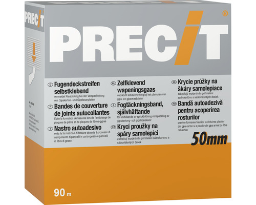 Bandes couvre-joints PRECIT autocollantes 90 m x 50 mm Rouleau de bande de recouvrement de joints autocollante, 50 mm de large et 90 m de long
