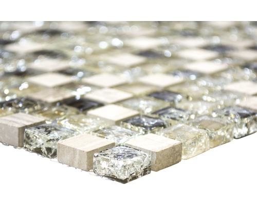 Mosaikfliese aus Glas und Stein