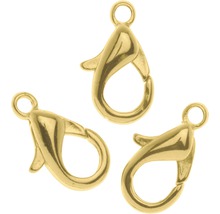 Trois fermoirs mousquetons pour bijoux