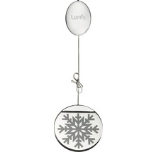 Décoration de Noël avec logo Lumix et motif de flocon de neige