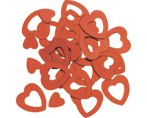 Pailletten Herzen rot groß 7-15 mm ca. 15 g Herzen Streudeko, Bastelbedarf