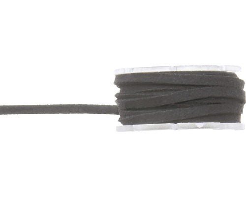Rouleau de bande en cuir velours noir 3 mm 2 m