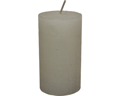Bougie pilier rustique Ø 6,8 H 12 cm blanc