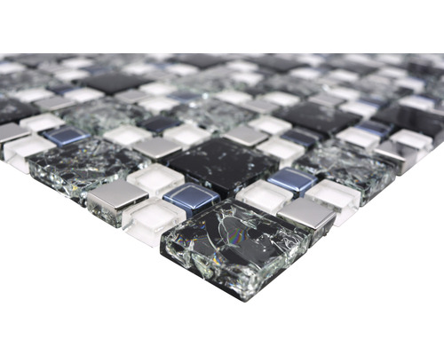 Mosaïque en verre et pierre