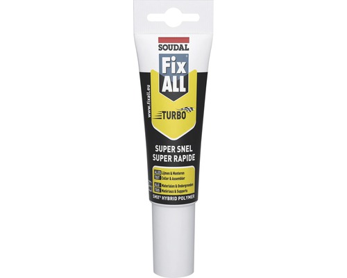 Colle de montage Soudal Fix ALL Turbo blanc 185 g Colle de montage Soudal Fix ALL Turbo blanc 185 g