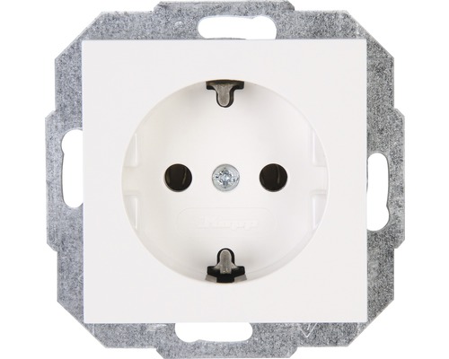 Prise Kopp 949329556 Athenis 55 blanc pur Prise de courant avec cadre