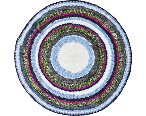 Tapis rond à rayures