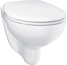 Ensemble de WC suspendu GROHE Bau Ceramic cuvette à fond creux sans bride de rinçage blanc 39351000-thumb-0