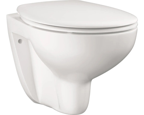Wand-Tiefspül-WC mit geschlossenem WC-Sitz