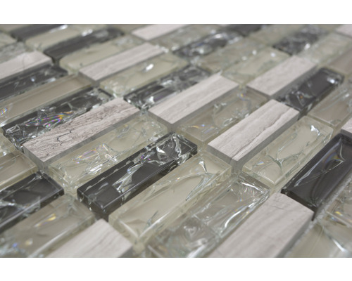 Détail de carreaux de mosaïque en verre et en pierre