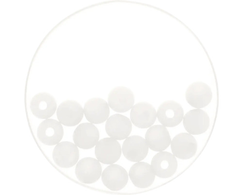 Perle Polaris blanc mat 8 mm 15 pièces