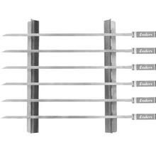 Grillspiesse aus Metall mit Halterung