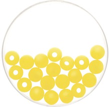 Gelbe Rocailles-Perlen in transparenter Dose