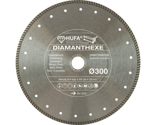 Disque à tronçonner diamanté Hufa Ø 300x30/25,4 mm