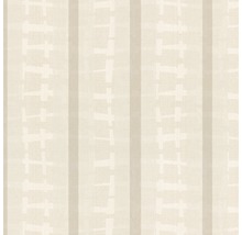 Beige Stofftapete mit Streifenmuster