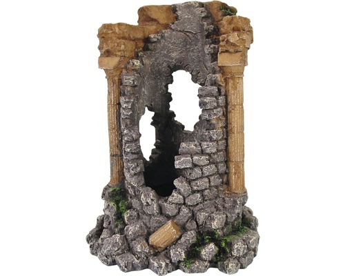Décoration d’aquarium colonnes avec ouvrage de maçonnerie 22 cm Décoration d''aquarium tour en ruine avec colonnes