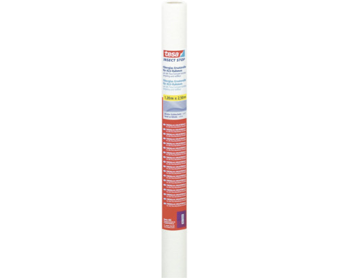 Rouleau de rechange en fibre de verre moustiquaire pour portes tesa Insect Stop sans perçage blanc 120x250 cm