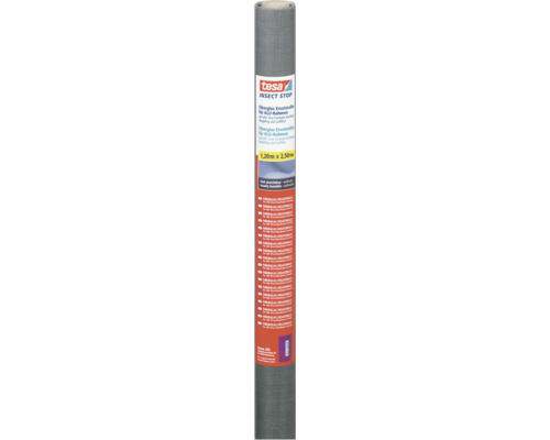 Rouleau de rechange en fibre de verre moustiquaire pour portes tesa Insect Stop sans perçage anthracite 120x250 cm