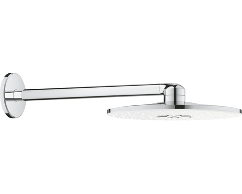 Set de pommeaux de douche GROHE Rainshower SmartActive 310 26475LS0 Ø 31 cm avec bras de douche 43 cm moon white