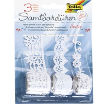Bordure en velours dentelle autocollante de trois mètres