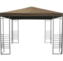 Pavillon Design, 3x3x2,55 m Polyester rotbraun-thumb-0