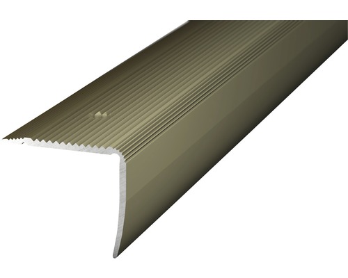 Nez de marche aluminium acier inoxydable mat perforé 35 x 30 x 1000 mm
