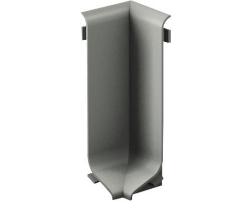 Angle intérieur pour plinthe en aluminium titane 11x40 mm (1 pièce)