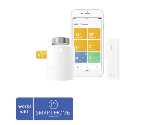 Thermostat intelligent de radiateur tado° - Kit de démarrage V3+ Thermostat intelligent de radiateur tado° - Kit de démarrage V3+