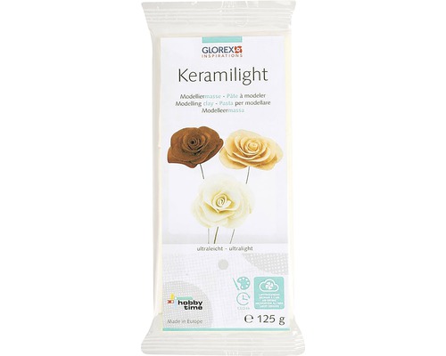 Pâte à modeler Keramilight ultra légère blanche 125 g