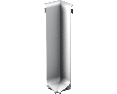 Angle intérieur pour plinthe en aluminium argenté 11x60 mm (1 pièce)