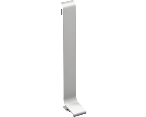 Connecteur pour plinthe en aluminium argenté 11x60 mm (1 pièce)