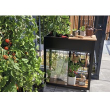 Jardinière surélevée sur pilotis JULIANA Vertical 71x33x142 cm noir