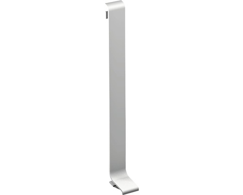 Connecteur pour plinthe en aluminium argenté 11x80 mm (1 pièce)