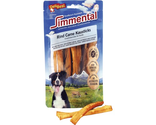 Friandise pour chiens DeliBest Simmental bâtonnets à mâcher carne bœuf 200 g