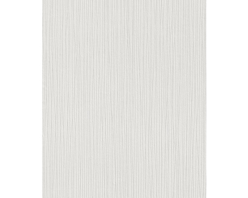 Papier peint intissé 187601 Wallton blanc Papier peint blanc avec motif à rayures verticales