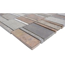 Mosaïque en pierre naturelle XSA575 mélange de cuivre 30x30 cm