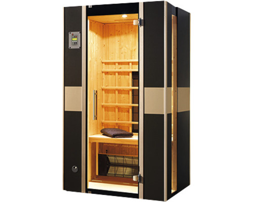 Cabine infrarouge Weka Vera 108x99x190 cm Sauna ouverte avec bancs en bois et radiateur