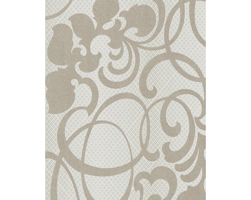 Papier peint intissé 58646 Catania ornement gris vert Papier peint à motif floral