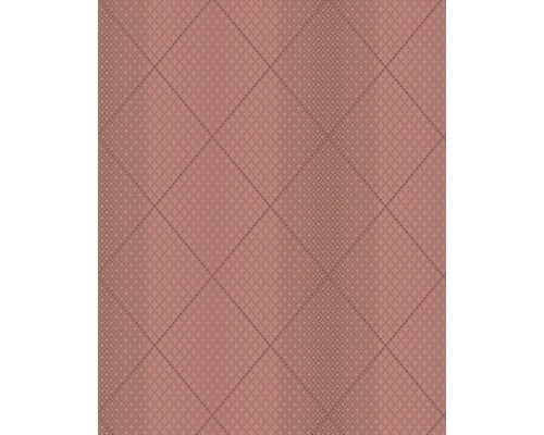 Papier peint intissé 58648 Catania graphique orange rouge Motif de tissu avec motif losanges carrés